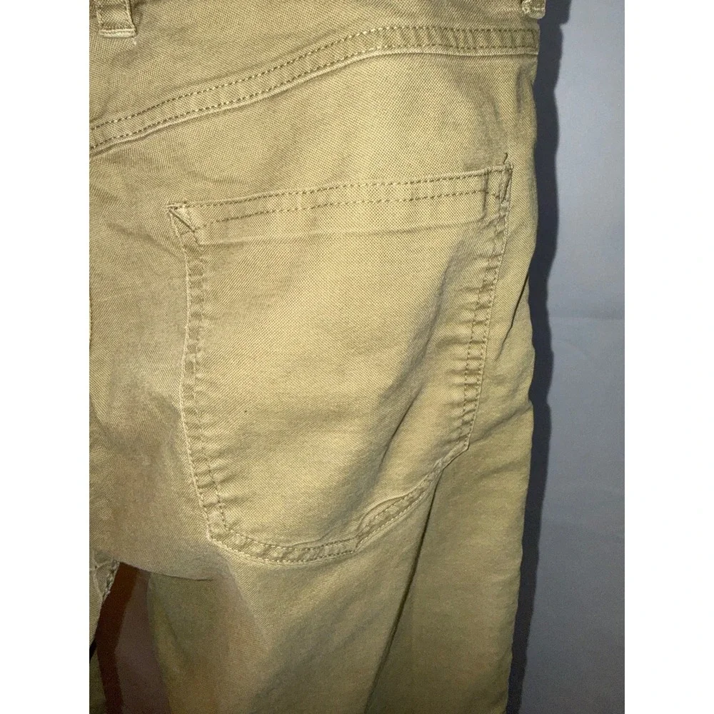 North Face Mens Hiking Pants 32x30 Olive Tan Canvas Articulated Knee Trail Carg